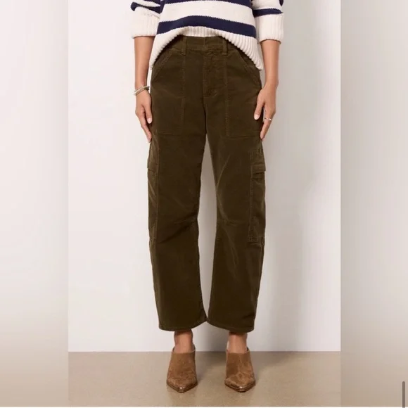 Citizens of Humanity Marcelle Corduroy Cargo Pants Costes Green Size 28 - Picture 2 of 13